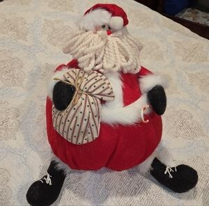 Handmade Festive Stuffed Santa Claus Decor